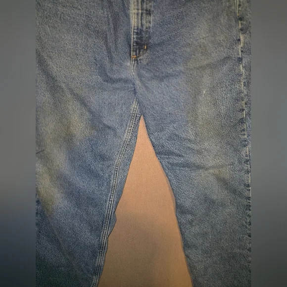 Vintage Carhartt B172 DST Flannel Lined Relaxed Fit Denim Jeans 38x32 - Picture 5 of 5